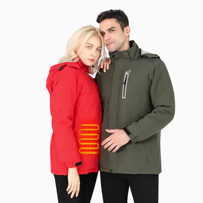 OEM 7.4V Li-ion Pil Isıtmalı Kış Giysileri Unisex Şarj edilebilir Isıtmalı Ceket