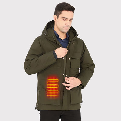 Premium Sonbahar ve Kış Akıllı Isıtma Pamuk Kayak Ceketleri 7.4V Pil Erkek Isıtmalı Snowboard Ceketleri