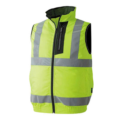 Floresan Yansıtıcı Fan Soğutma Yeleği Çift Fan Hi Vis Gömlek