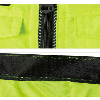 Floresan Yansıtıcı Fan Soğutma Yeleği Çift Fan Hi Vis Gömlek