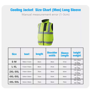 Floresan Yansıtıcı Fan Soğutma Yeleği Çift Fan Hi Vis Gömlek