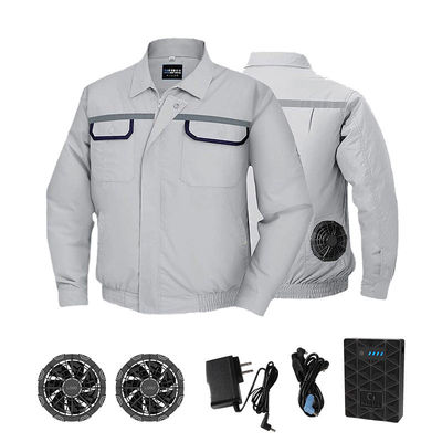 Fan Klima Coat ile 5V Güç Bankası Uzun Kollu Soğutma Gömlek