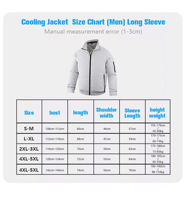 4XL Örme Klimalı Gömlek Nefes Alabilir Ac Soğutma Ceketi
