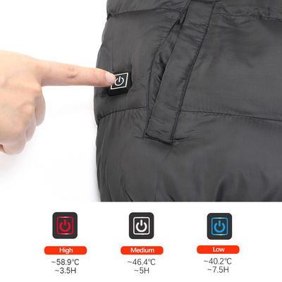 50C 60C Pille Çalışan Yelek Isıtıcı Unisex Termal Elektrikli Usb Isıtmalı Jile