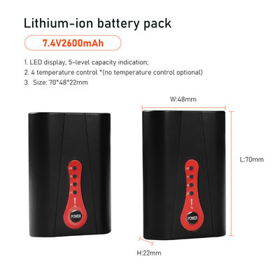 Isıtmalı Ceket için Isıtmalı Yelek Pil Paketi için 7.4V Taşınabilir Şarj Cihazı