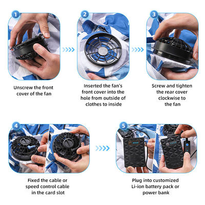 Workwear 5V Fan Soğutma Yeleği XXL XXXL Klimalı Yelek Beyaz