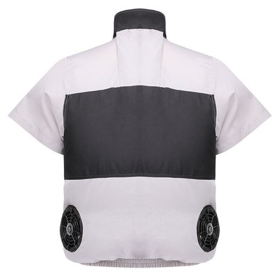 Açık Gri Siyah Soğutma Fanı Yeleği S/M/L/XL/XXL/XXXL Opsiyonel 6700mAh Pil ile