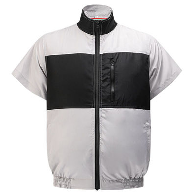 Açık Gri Siyah Soğutma Fanı Yeleği S/M/L/XL/XXL/XXXL Opsiyonel 6700mAh Pil ile