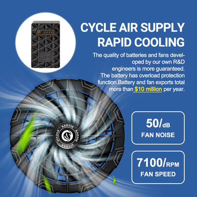 6700mAh Pil ile 4.56W Evaporatif Soğutma Yeleği Fan Soğutma Ceketi