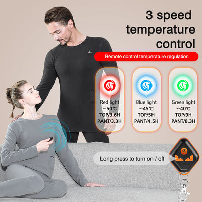 Fleece kaplı elektrikli ısıtmalı iç çamaşırları kadın kablosuz uzaktan kumanda sıcaklığı