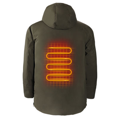 Fleece Erkek Isıtmalı Ceket Tekrar Yüklenebilir Yürüyüş için Elektrikli Isıtmalı Giysiler