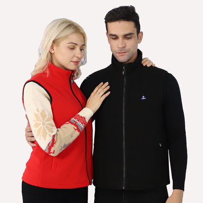Unisex için özel elektrikli ısıtıcı giysiler, pil paketiyle, yeniden şarj edilebilir kolsuz yün ısıtıcı yelek