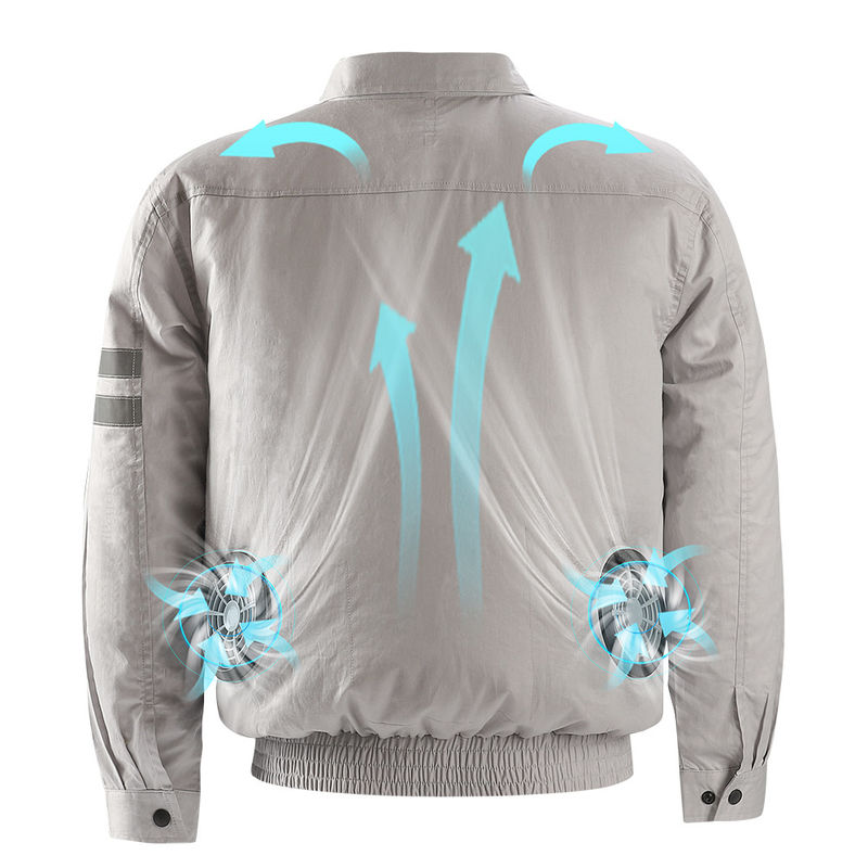 5V Fan Soğutmalı Ceket Klimalı Giyim Üniforma 3XL 4XL Beden