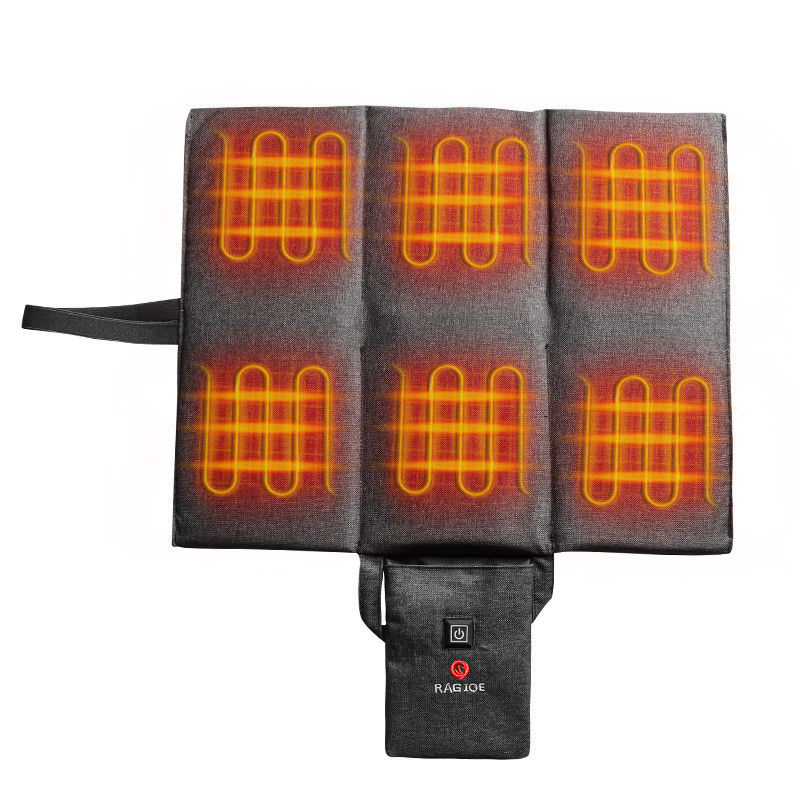 Çok fonksiyonel Katlanabilir Isıtmalı Koltuk Yastığı Şarj edilebilir Isıtmalı Koltuk Yastığı 3 USB bağlantısı ile sıcaklık ayarları